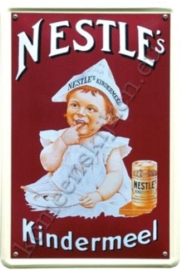 metalen reclamebord Nestle`s kindermeel 20-30 cm
