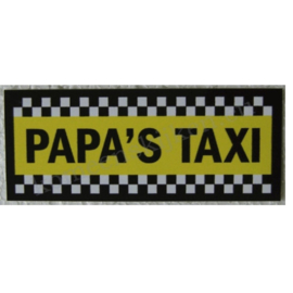 sticker papa`s taxi 11,5 cm