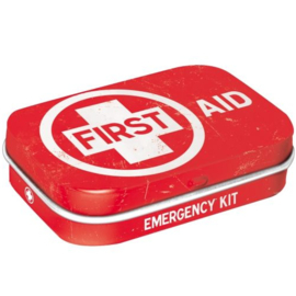 mint box first aid red