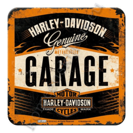 metalen coaster harley davidson garage