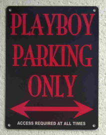 metalen wandbord playboy parking only 15x20 cm