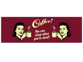 emaille mok Coffee! 9x9 cm