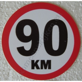 sticker 90 km 7,5 cm
