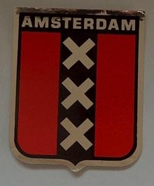 sticker stad amsterdam 6,2 bij 7,5 cm