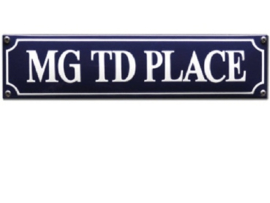 emaille straatnaambord MG TD place