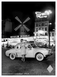 wandbord renault dauphine moulin rouge 15x21 cm