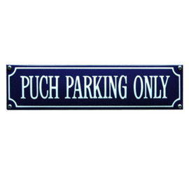 emaille straatnaambord puch parking only