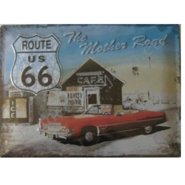 metalen wandplaat cadillac route 66 the mother road 30-40 cm