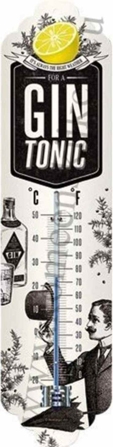 blikken thermometer Gin Tonic