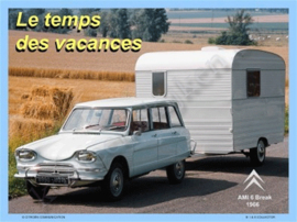 metalen reclamebord citroën ami caravan 20-30 cm