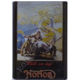 metalen ansichtkaart norton 10-14 cm