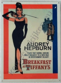 metalen affiche van audrey hepburn 30-40 cm