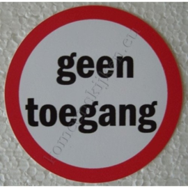 sticker geen toegang 7,5 cm