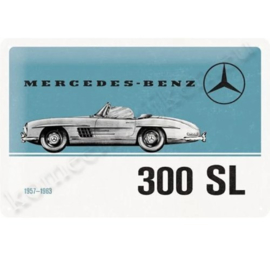 Blikken reclamebord Mercedes Benz 300 SL 20x30 cm NA22286