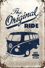 metalen wandplaat VW bus T1, the original ride 20-30 cm