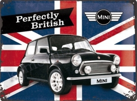 metalen wandplaat Perfectly British Mini 30-40 cm