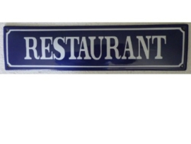 emaille straatnaambord  restaurant 33-8 cm
