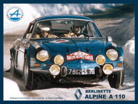 metalen reclamebord renault alpine monte carlo A 110  20x30 cm