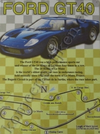 metalen reclameplaat ford GT40 Le mans 30-40 cm