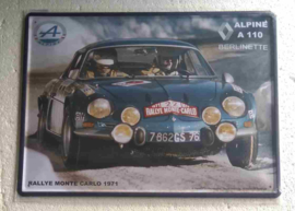 blikken wandbord Renault Alpine A 110  30x40 cm