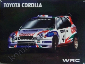metalen wandplaat Toyota Corolla WRC rally 30x40 cm