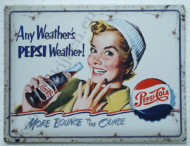 blikken muurbord pepsi Any weather's pepsi weather! 30-40 cm