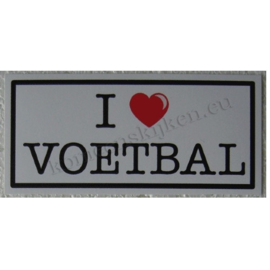 sticker i love voetbal