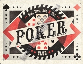 metalen wandbord poker 15-20 CM