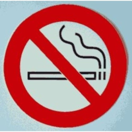 sticker verboden te roken 10 cm