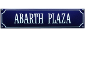 emaille straatnaambord abarth plaza