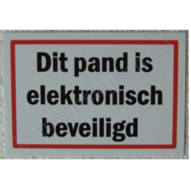 sticker Dit pand is elektronisch beveiligd 10 cm.