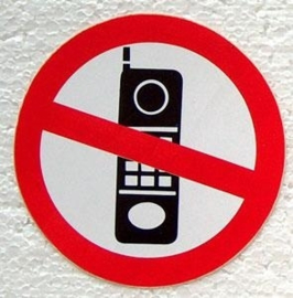 sticker verboden mobiel te bellen 10 cm