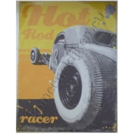 metalen wandplaat hot rod racer 30-40 cm