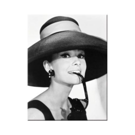 Magneet Audrey Hepburn Hat & Glasses