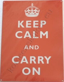 wandbord keep calm and carry on 30-40 cm