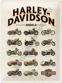 metalen wandplaat harley davidson models 30-40 cm