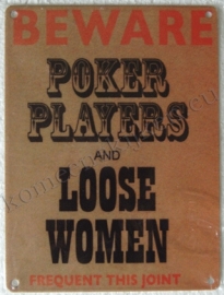 vlak bord beware poker players 15-20 cm