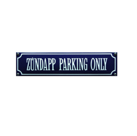 emaille straatnaambord zundapp parking only