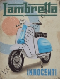 metalen wandbord Lambretta Innocenti 30x40 cm