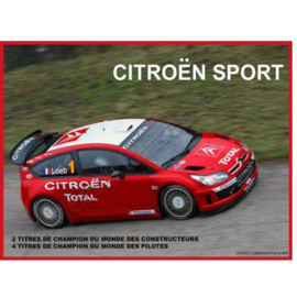 metalen wandbord citroen sport rally, Loeb 30-40 cm