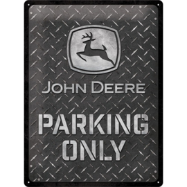 metalen wandplaat John Deere parking only 30x40 cm