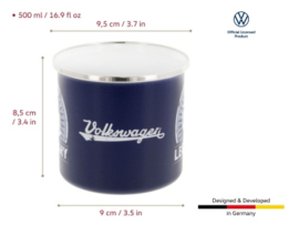 emaille mok T1 Bulli Bus legendary 500 ml