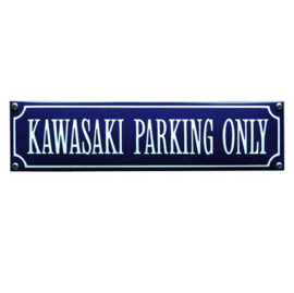 emaille straatnaambord kawasaki parking only