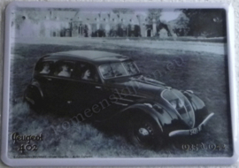 metalen reclamebord peugeot 402 6 persoons 15-20 cm