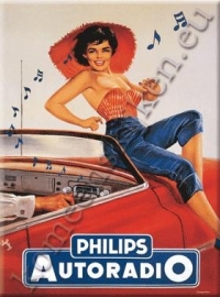 metalen ansichtkaart Philips autoradio 15-21 cm