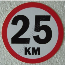 sticker 25 km 7,5 cm