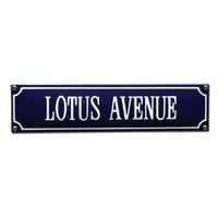 emaille straatnaambord lotus avenue
