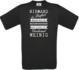 T-shirt zwart- Het scheelt weinig - Beroepen