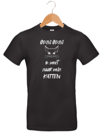 T-shirt - Opzij Opzij ik moet naar mijn - Katten