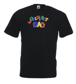 Unisex T-shirt World's best Dad - zwart